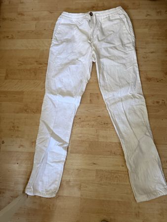 Tom Tailor Linen Pants, Size M, White, Summer Ready!