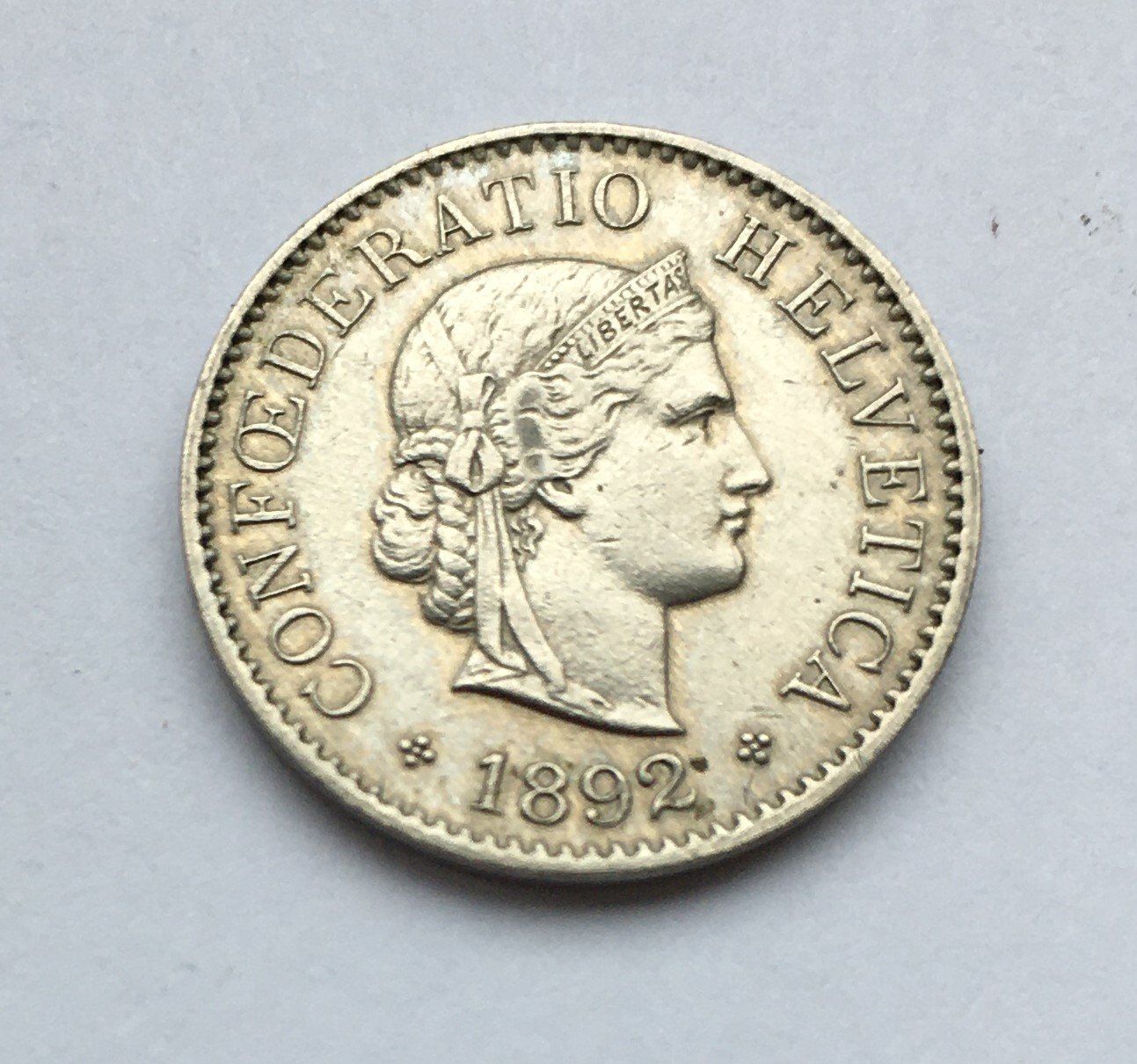 Tutti le monete: 1892 5 Rappen vz – Usato da Kirchberg SG venduto da Z-Collection