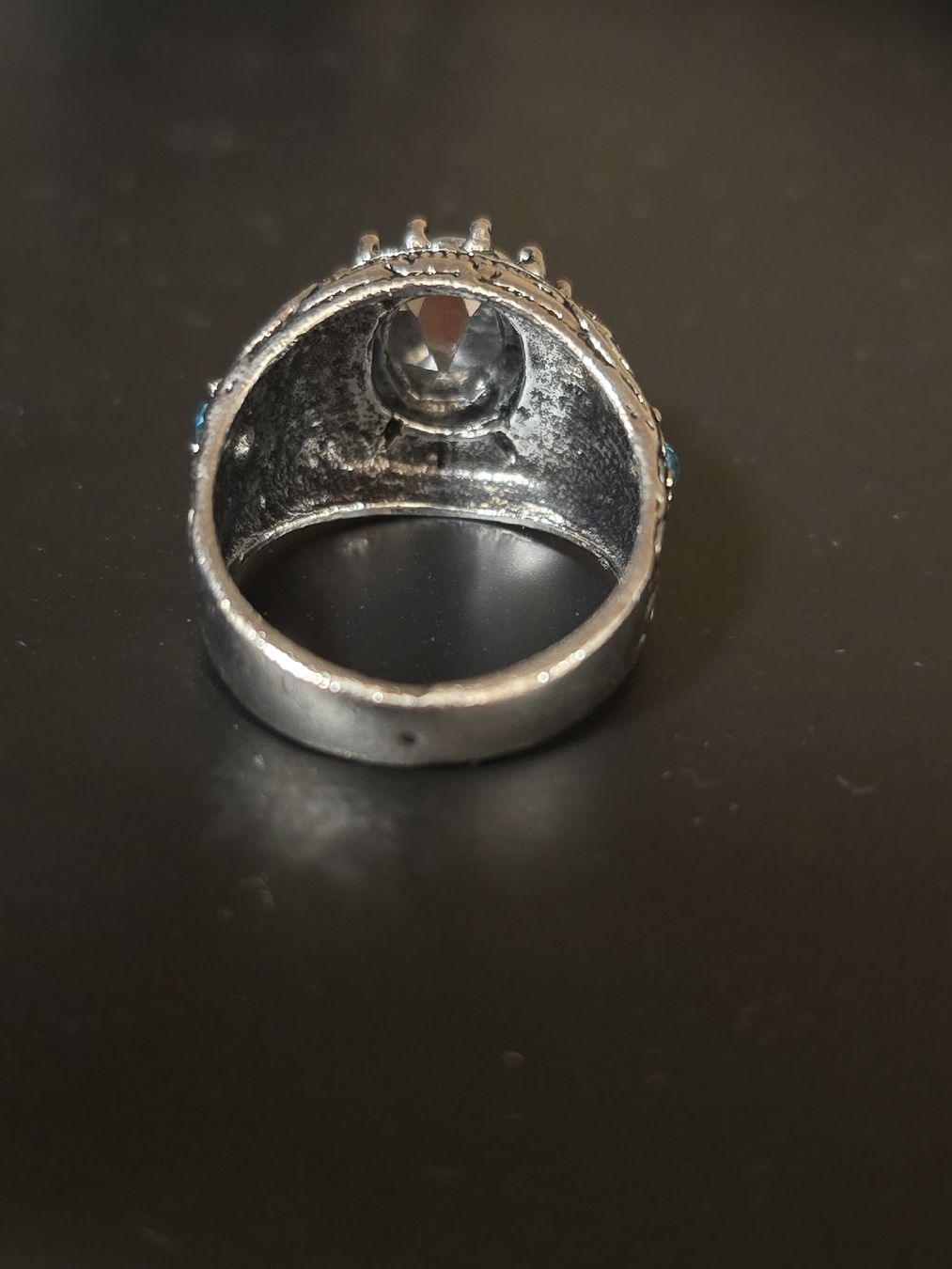 Bagues: Herrenring silberfarben mit blauem Stein  – D'occasion à Kreuzlingen par AudiB9 3