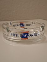 Philip Morris Glas-Aschenbecher Vintage Werbeartikel
