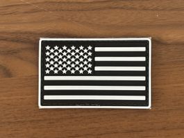 Patch drapeau USA noir et blanc