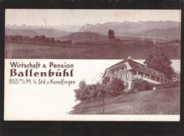 Konolfingen BE , Wirtschaft& Pension Ballenbühl , gel. 1920