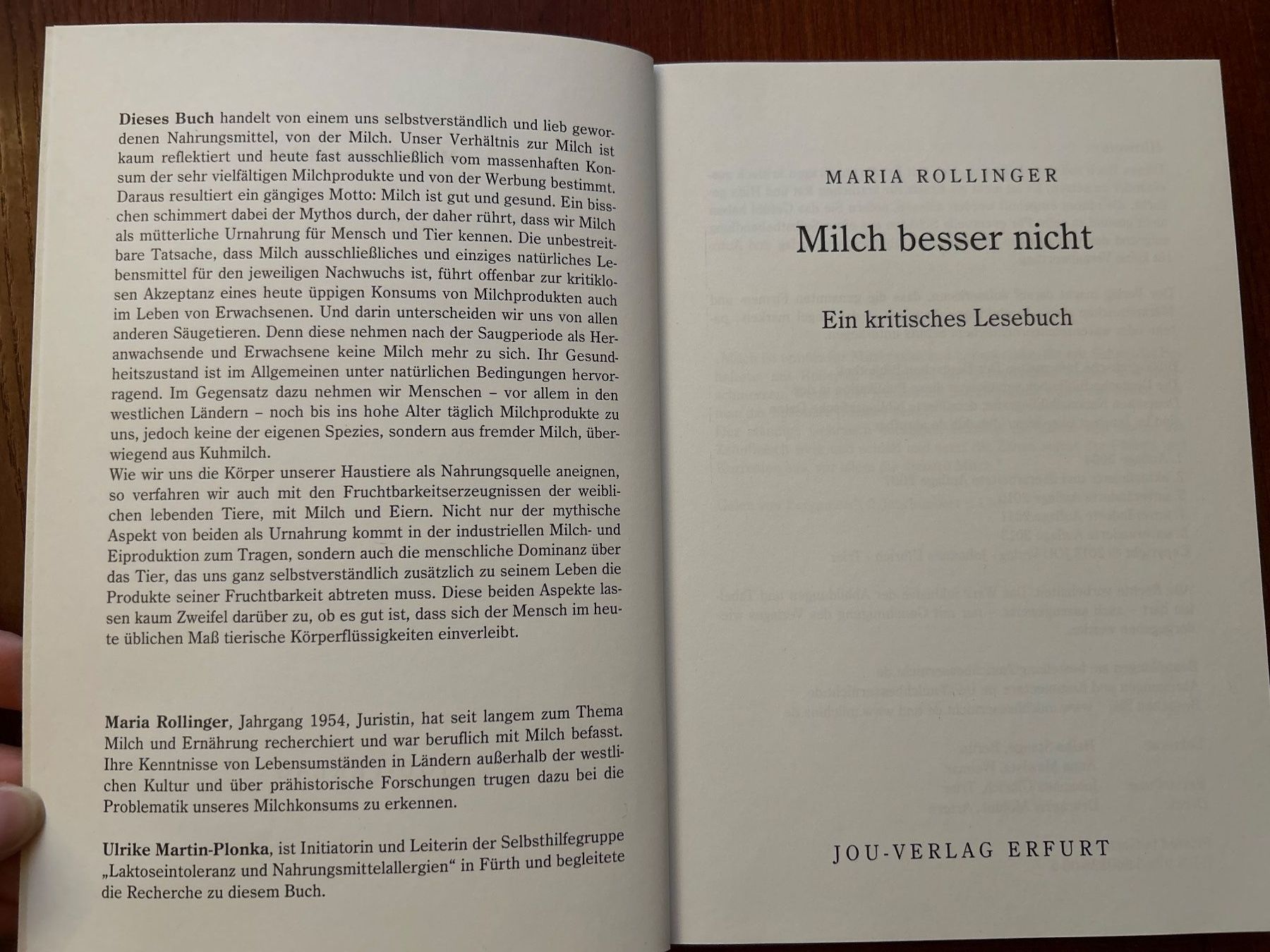 Bücher: Buch - Milch besser nicht von Maria Rollinger – Gebraucht aus Benglen von silversun79 2
