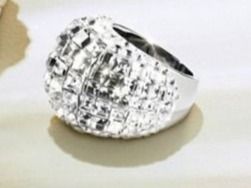 Original Swarovski Ring 5000807 Large Crystal weiss 60
