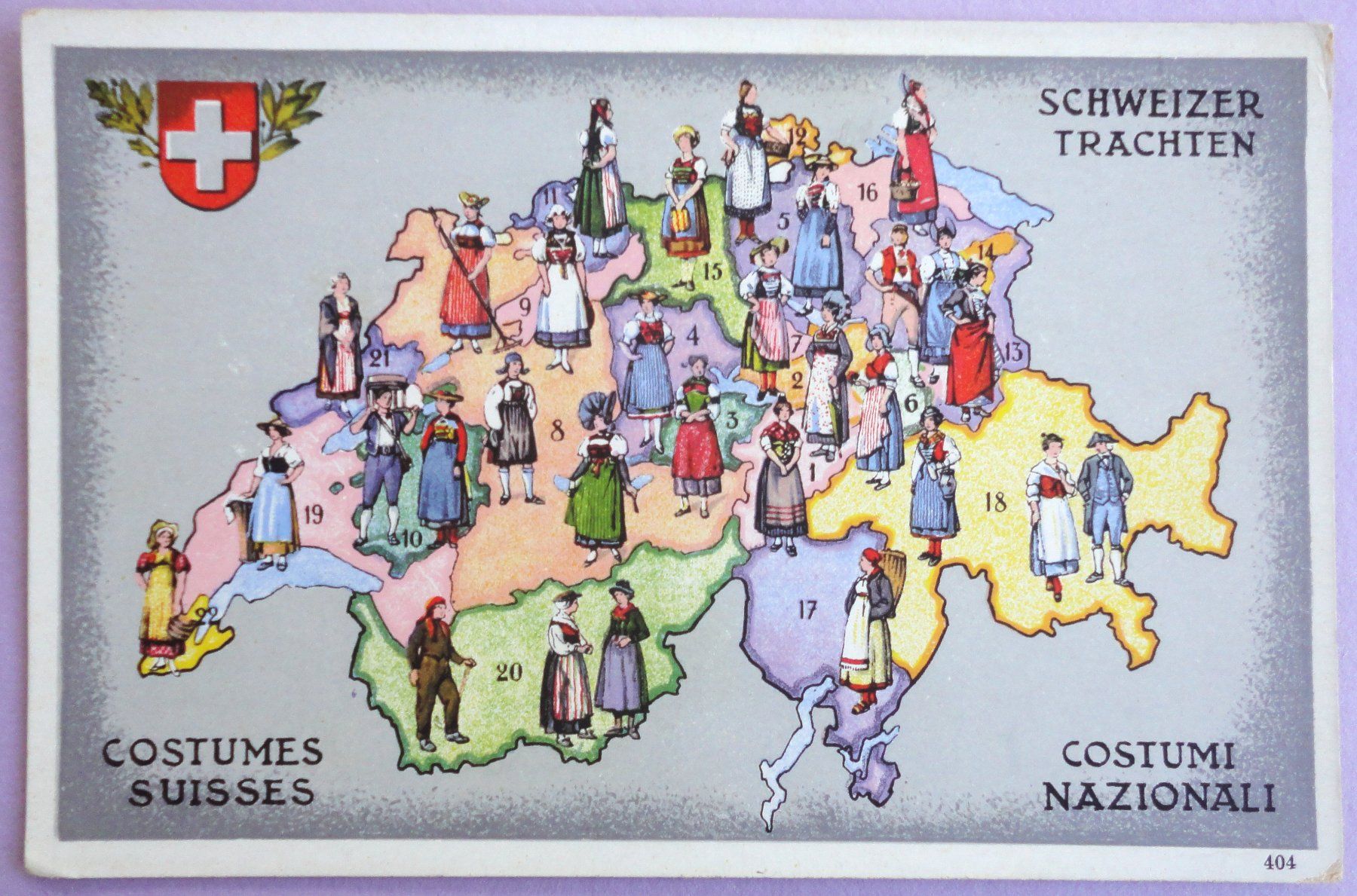 Cartoline postali: Costumes Suisses - Schweizer Trachten – Usato da Fétigny venduto da Billy2miny