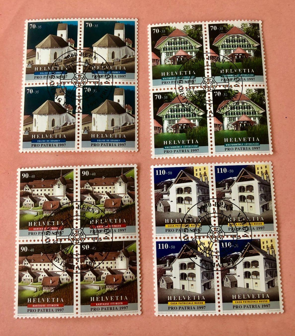 Tutti i francobolli: Nr.B255/B256/B257/B258 BRIEFMARKEN GESTEMPELT – Usato da Aarau venduto da Billa007