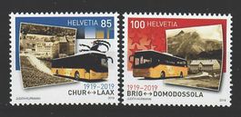 2019, Sondermarken 100 Jahre Postauto-Linien **