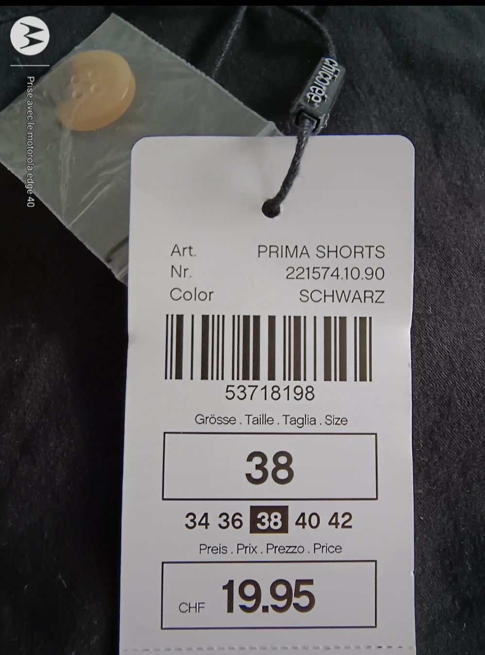 Hosen: Chicorée Short noir en coton 38 - Neuf – Neu und originalverpackt aus Genève von Brachiopode 6