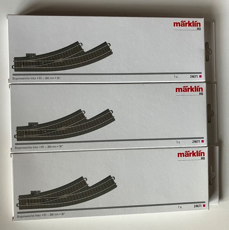 Märklin Bogenweiche 24671 C-Gleis (Fabrikneu) (Neu und originalverpackt ...