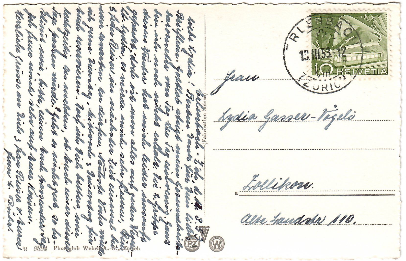 Cartoline postali: Ansichtskarte  Erlenbach  ZH – Usato da Kerns venduto da etma3 1
