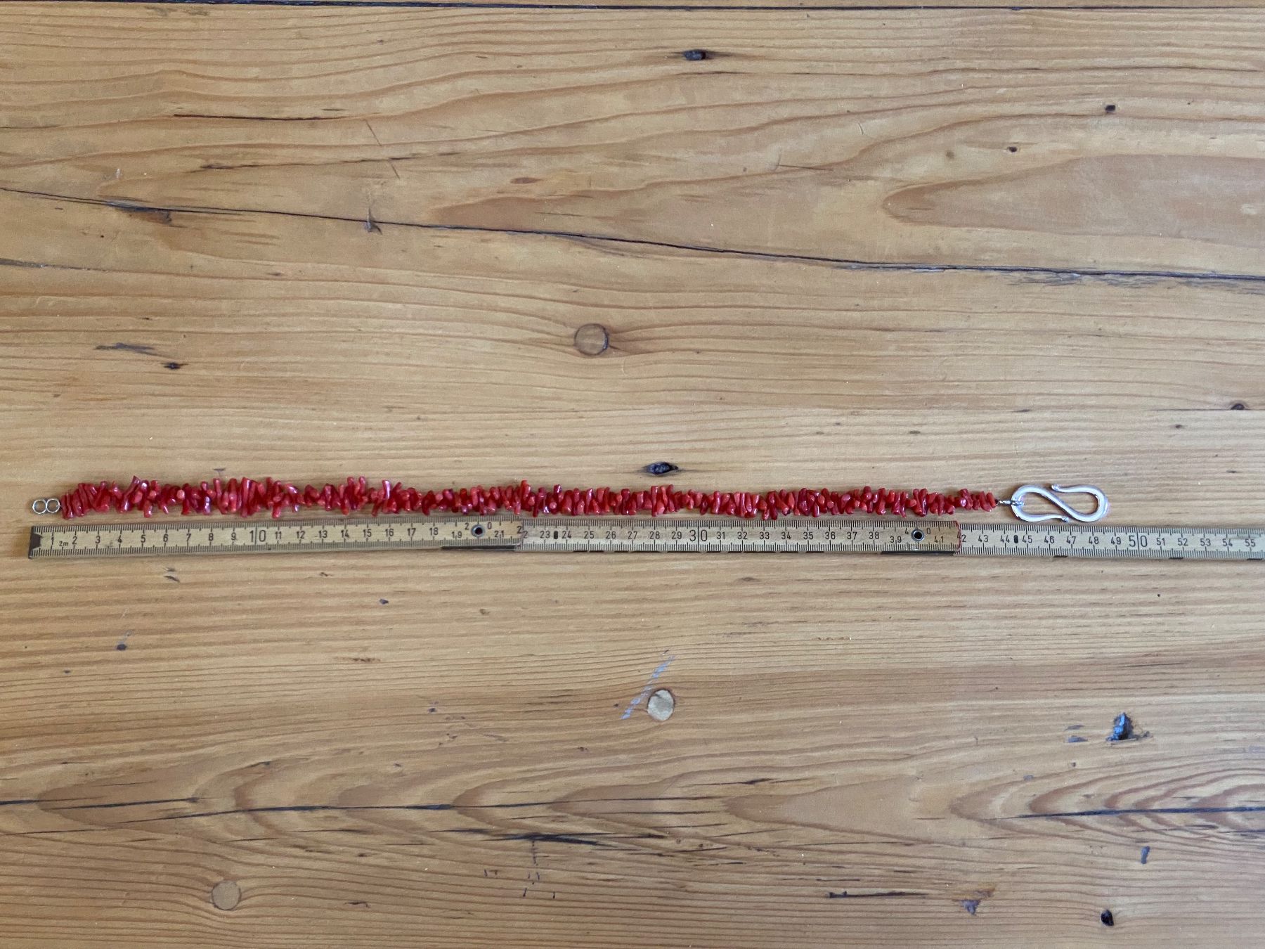 Catenine: echte Korallen-Halskette mit Silber-Verschluss – Usato da Zürich venduto da leo0105 6
