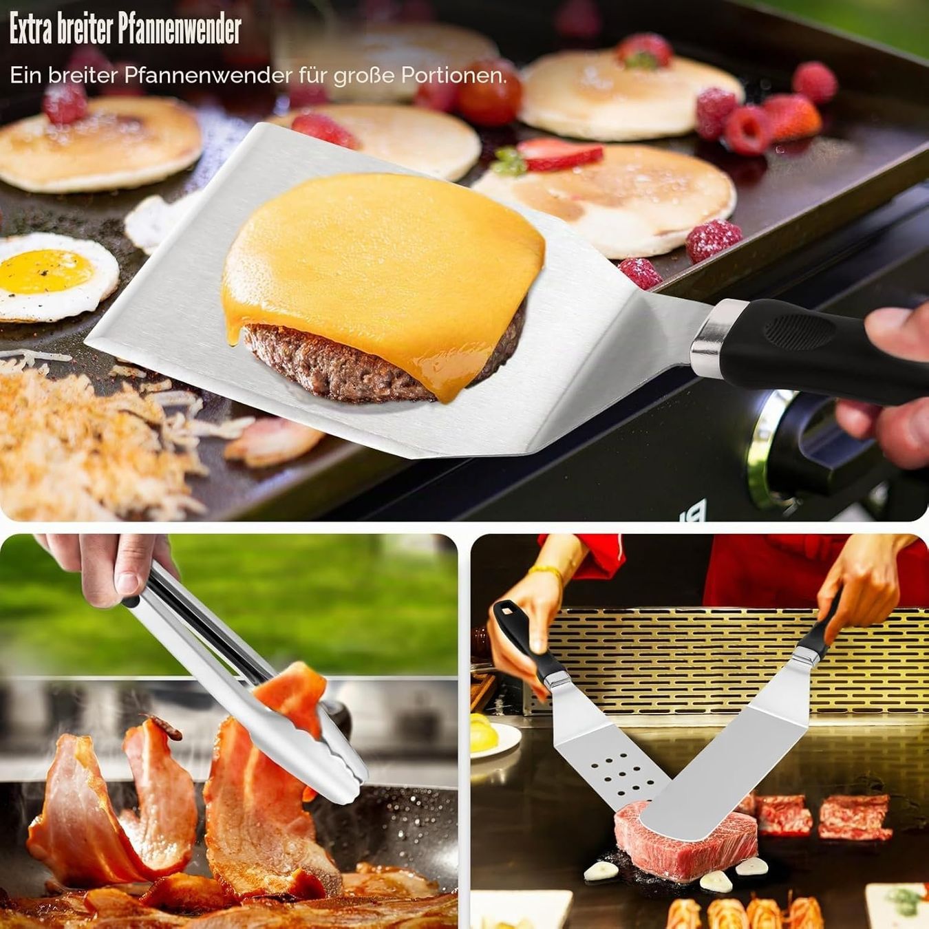 Elettrodomestici da cucina: Grillbesteck Set 27-teilig Edelstahl Burgerpresse BBQ – Nuovo e nell'imballaggio originale da Schaffhausen venduto da lou_w76n 4