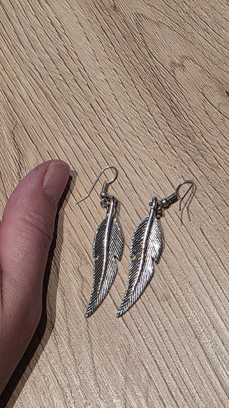 Orecchini pendenti & Orecchini a lobo: Ohrringe Feder in Silber.Modeschmuck. – Usato da Uetendorf venduto da spreuli22 4