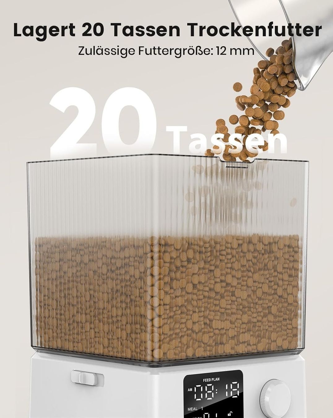 Mangimi: Oneisall 5L Futterautomat Katze 2 Näpfe Katzenfutter Weiss – Nuovo e nell'imballaggio originale da Fislisbach venduto da IboTrade 6
