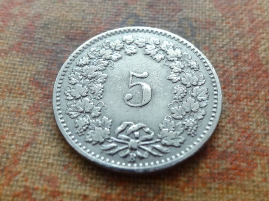 Alle Münzen: 5 Rp. 1900 – Gebraucht aus Romanel-sur-Lausanne von Swift13 1