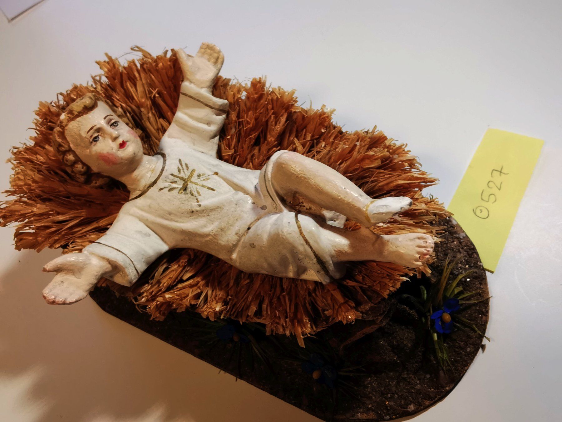 Statuette: Antike Krippenfigur Jesuskind in Krippe – Usato da Dübendorf venduto da aschiduebendorf 2