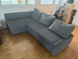 Ecksofa grau mit Schlaffunktion gebrauchter Zustand