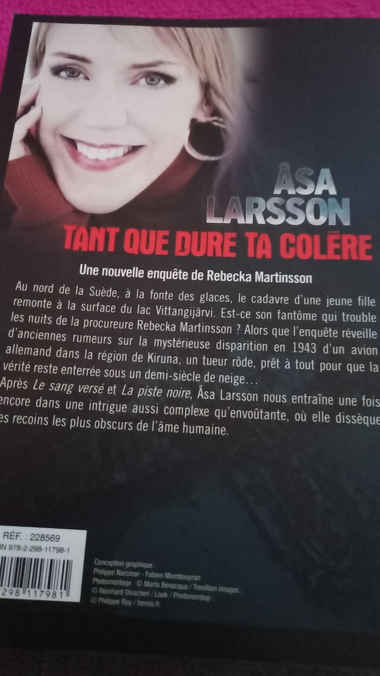 Bücher: ASA LARSSON  Tant que dure ta colère – Neu (gemäss Beschreibung) aus Yverdon-les-Bains von Monique6 1