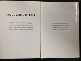 Schweiz 1994 4er-Block Faltblatt Pro Juventute 1.Tag Pilze