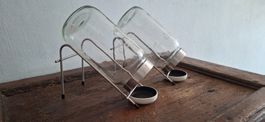 Grosse Keimgeraete Glas mit Gestell 2 Stck gebraucht