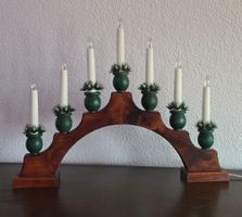 Weihnachtlicher Lichterbogen, Holz, 7 Kerzen, Top Zustand!