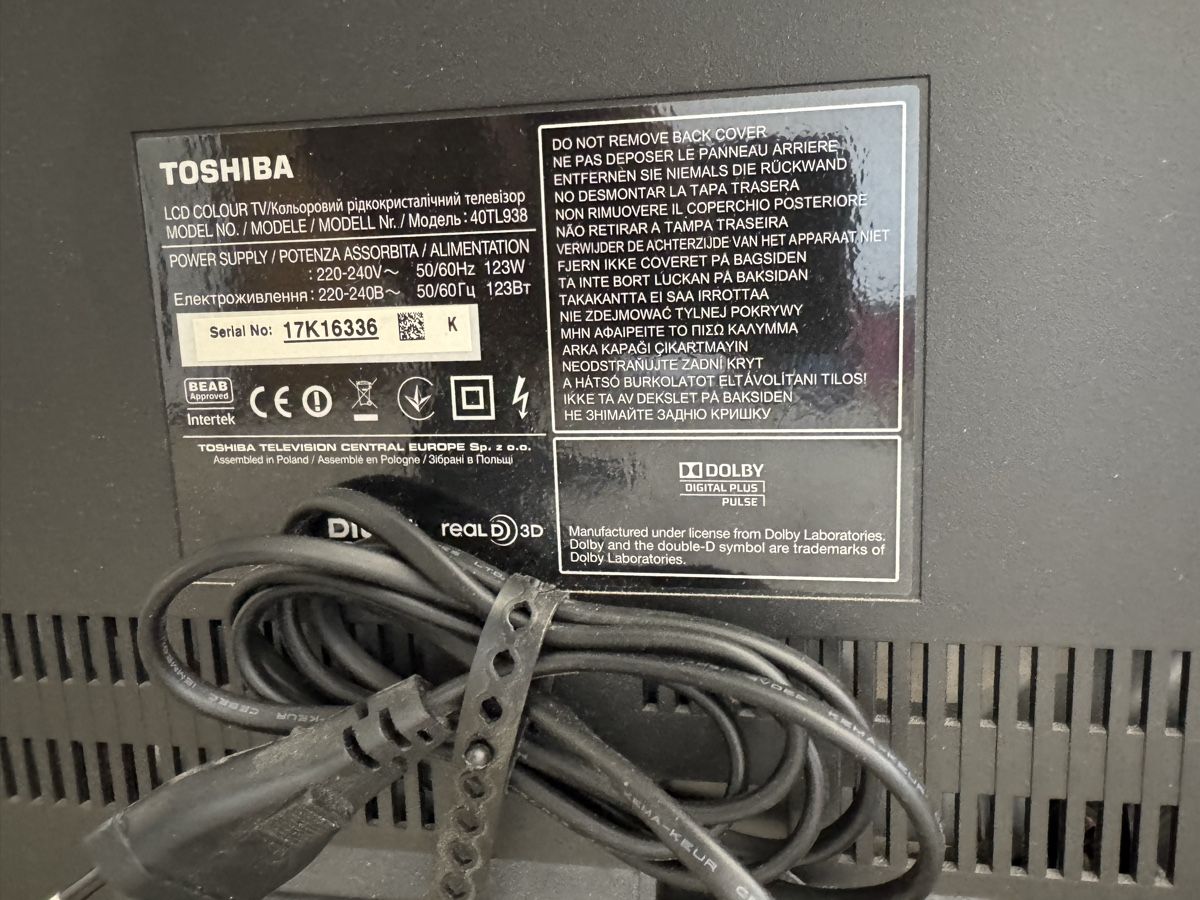 Televisori: Toshiba LCD Farbfernseher 40TL938 – Usato da Birr venduto da bambam0815 4