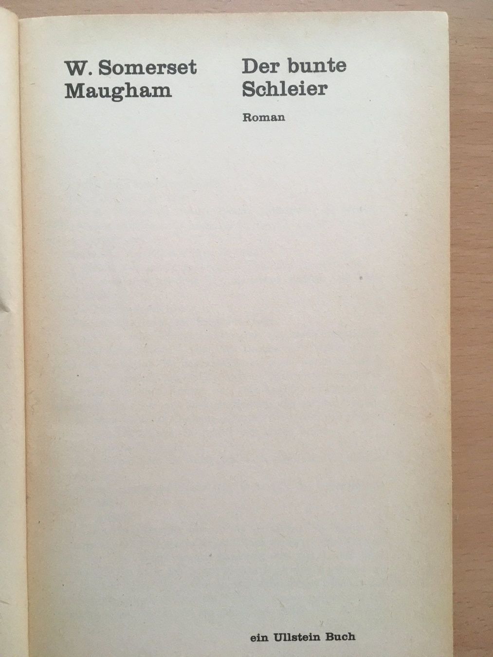 Libri: Der bunte Schleier; W. Somerset Maugham – Usato da Grenchen venduto da Kogi7 2
