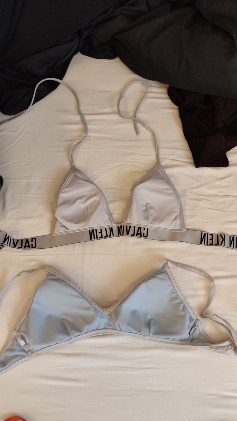 Calvin Klein Costumi da bagno & Bikini: Bikini Oberteil, Grau & Orange, Gr. 75A, Set: 3 Stk. – Nuovo (secondo la descrizione) da Brüttisellen venduto da nic_xm7s 1