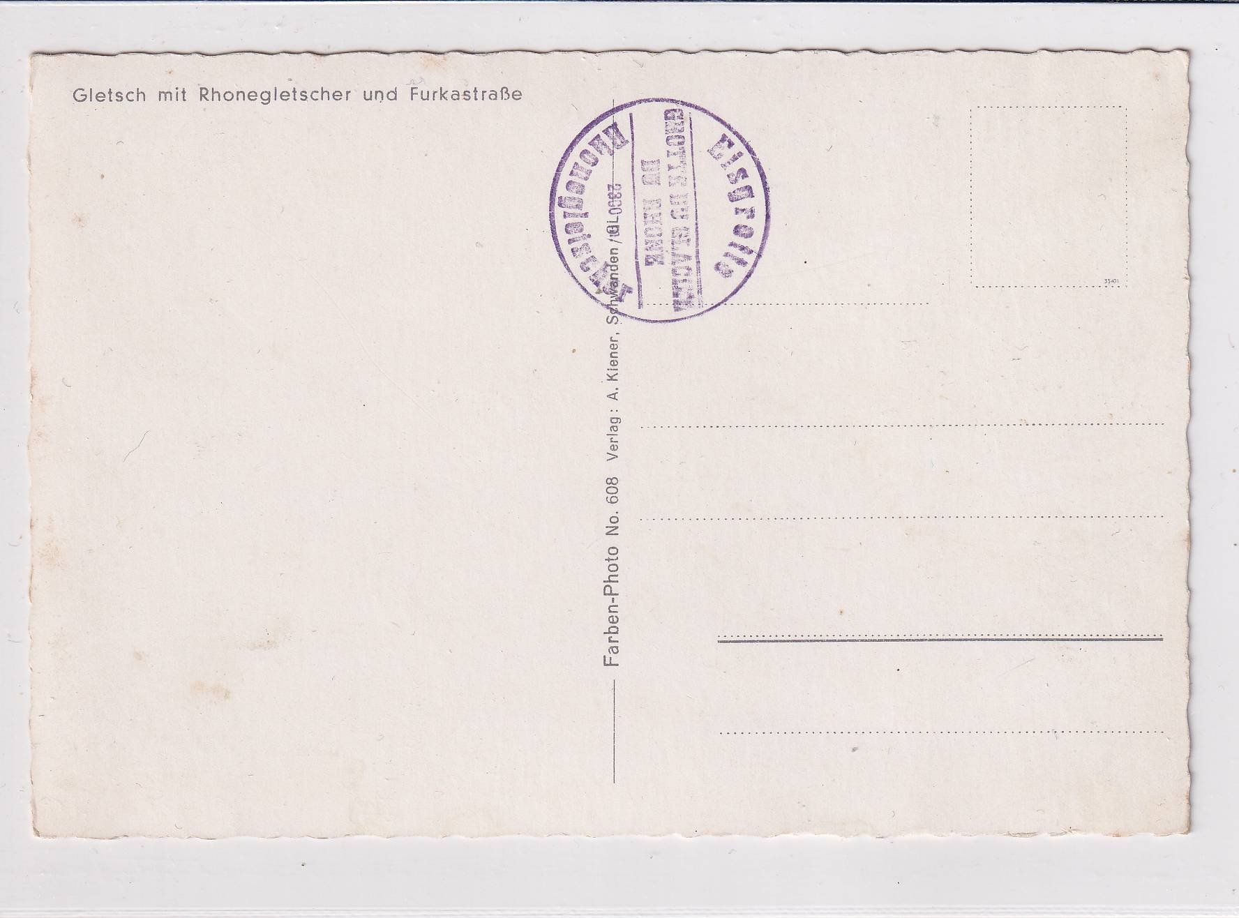 Cartes postales: Gletsch mit Rhonegletscher /bi – D'occasion à Hombrechtikon par Rudolf07 1