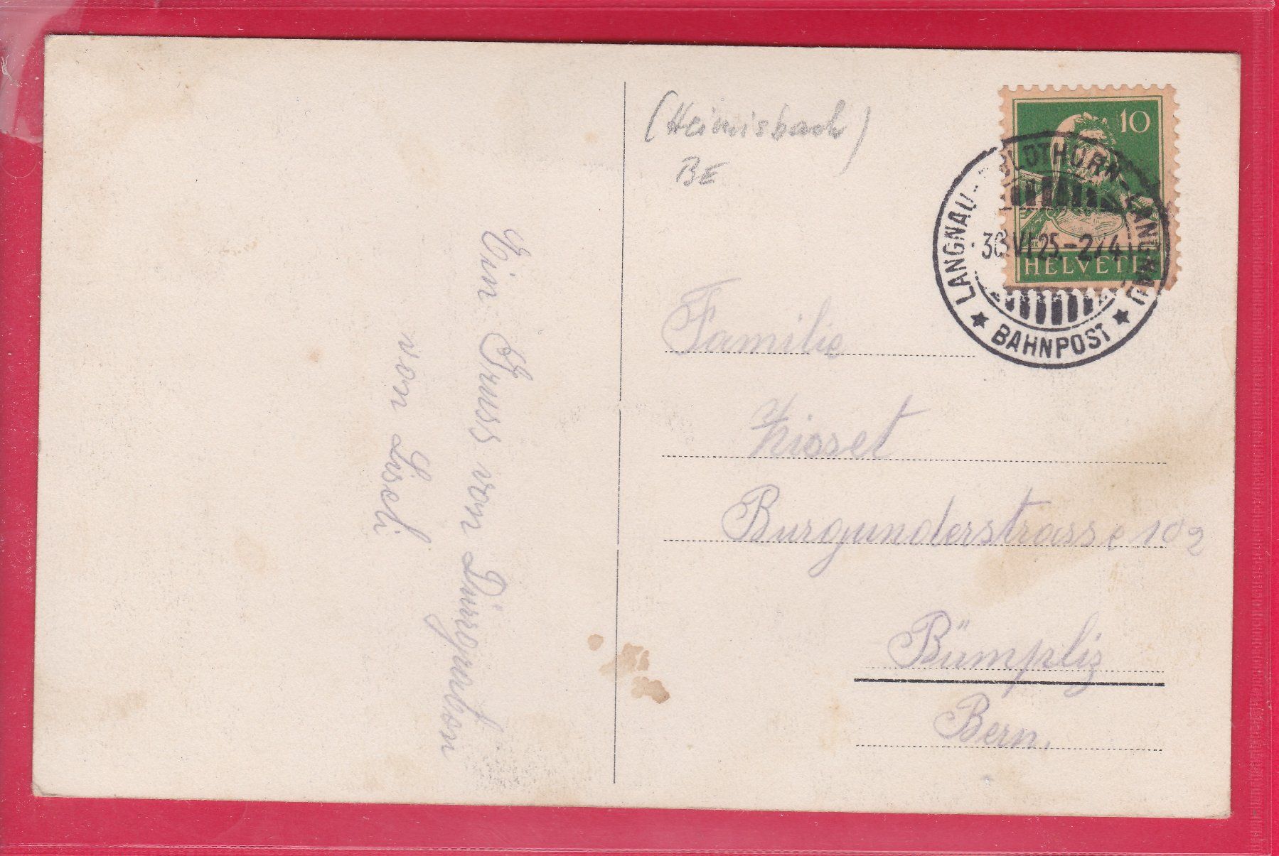 Cartes postales: THAL-DÜRRGRABEN, 30.6.1925 – D'occasion à Oberrieden par Gebirgsstelze 1