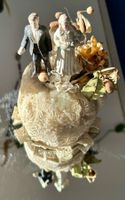 Antike Hochzeitstortenfigur, Vintage Hochzeitspaar, Spitze
