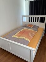 Bett weiss Lattenrost inkl. Kratzer vorne rechts