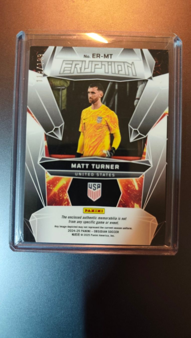 Panini Carte collezionabili: Panini Obsidian 24/25 Matt Turner /199 mit Auto + Patch – Usato da St. Gallen venduto da RudyundFloydCards 1
