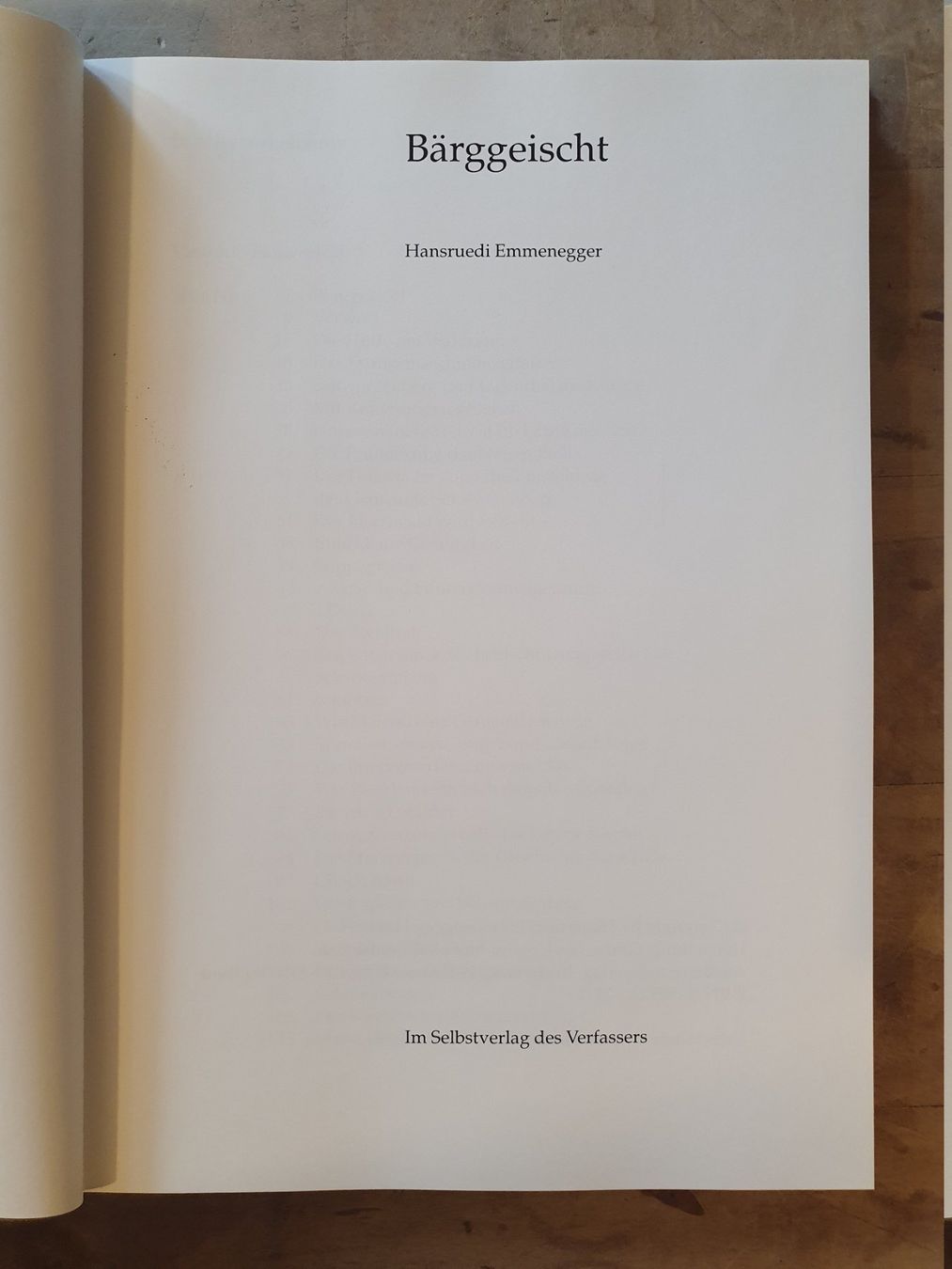 Libri: Bärggeischt Schwarzenberg Hansruedi Emmenegger – Usato da Zürich venduto da loosebone 1