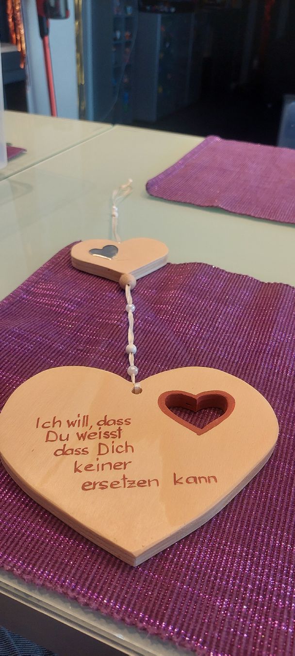 Toutes les décorations: Holzherz Deko mit  Text – D'occasion à Hölstein par Milka92