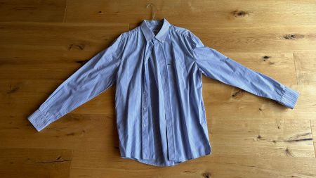 Lacoste Hemd blauweiss kariert, Grösse 44 / L