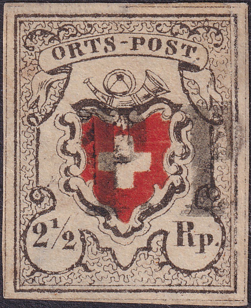 Alle Briefmarken: ORTS-POST (13II) Type 30, breitrandig mit P.P. entwertet – Gebraucht aus Sursee von Luzernerraute