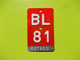 Zum 45. Geburtstag ! ... Velonummer / Fahrradnummer BL 81