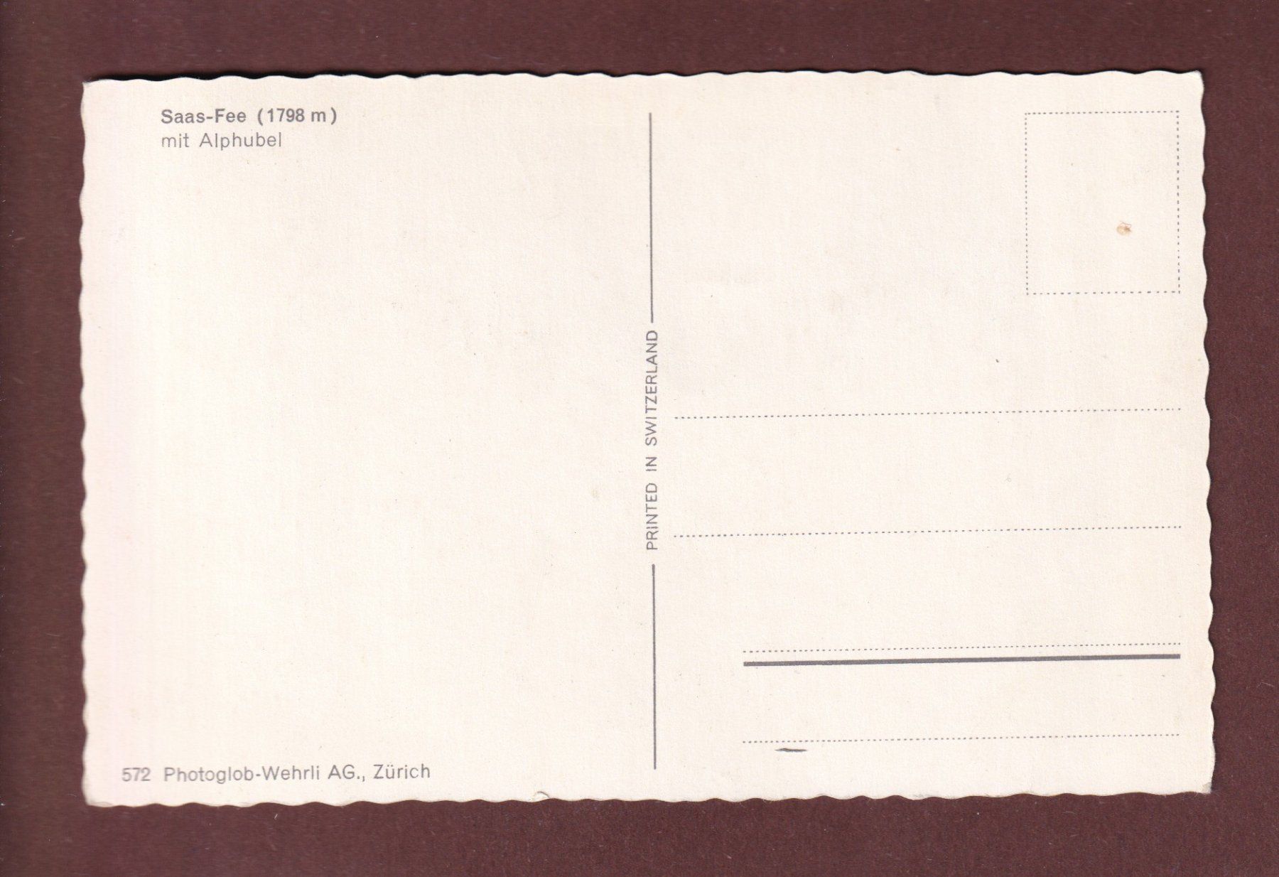 Cartoline postali: SAAS-FEE - Alphubel – Usato da Pully venduto da nicecards-shop 1