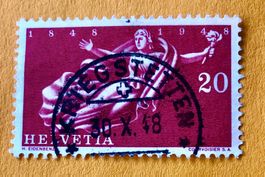 Nr.283 Helvetia mit Stempel  100 Jahre Schweizerischer 