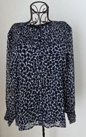 Langarm Bluse,blau/weiss,Gr.XL