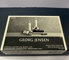 Georg Jensen - zwei Kerzenhalter Chrom passend zu USM Möbeln
