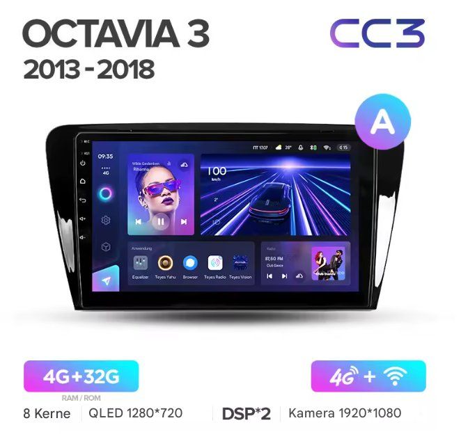 Multimediaplayer & Streamer: Skoda Octavia III (A7) 2013-2018 Multimedia Android System – Neu und originalverpackt aus Chur von shop.chur