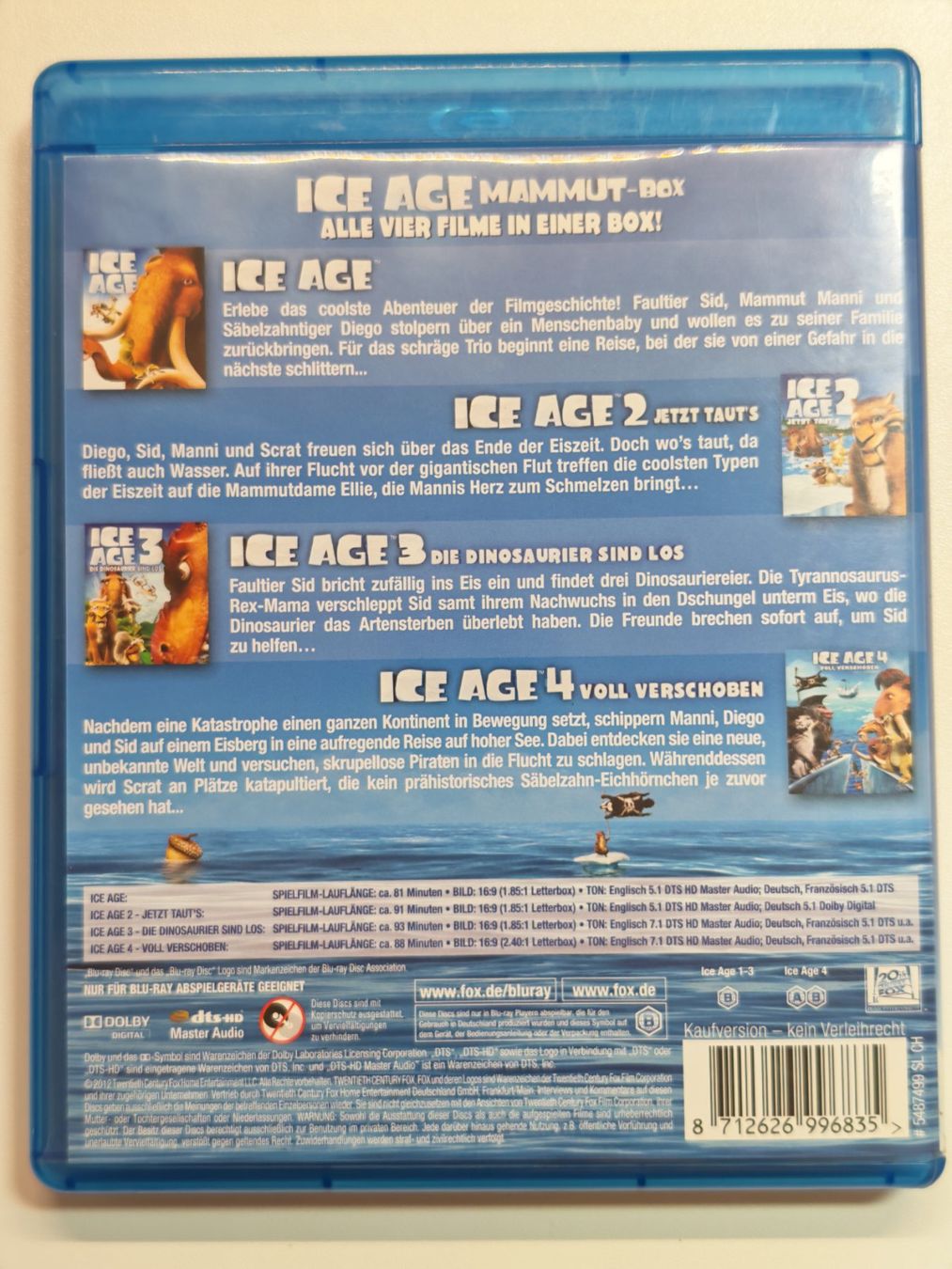 Alle DVDs: Ice Age 1-4 - Mammut-Box – Gebraucht aus Liestal von Kratzilla 4