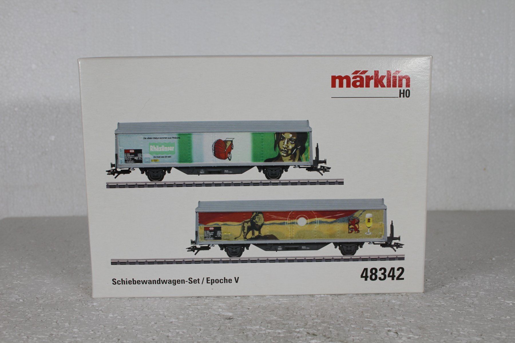 Märklin Modellini di ferrovie: Märklin 48342 SBB Schiebewandwagen-Set Feldschlösschen – Usato da Triesen venduto da gleis8