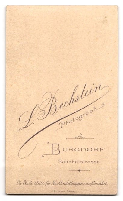 Fotografie & Manifesti: Fotografie L. Bechstein, Burgdorf, Bahnh – Usato da Berlin venduto da bartko-reher 1