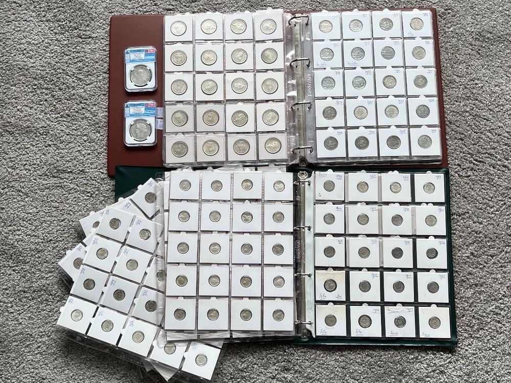 Münzsammelalbum Mit 480 Taschen – 20 Seiten, Inkl. 5 Silber-Reinigungstücher, Schwarz, 15,5x15,5x19,4 Cm