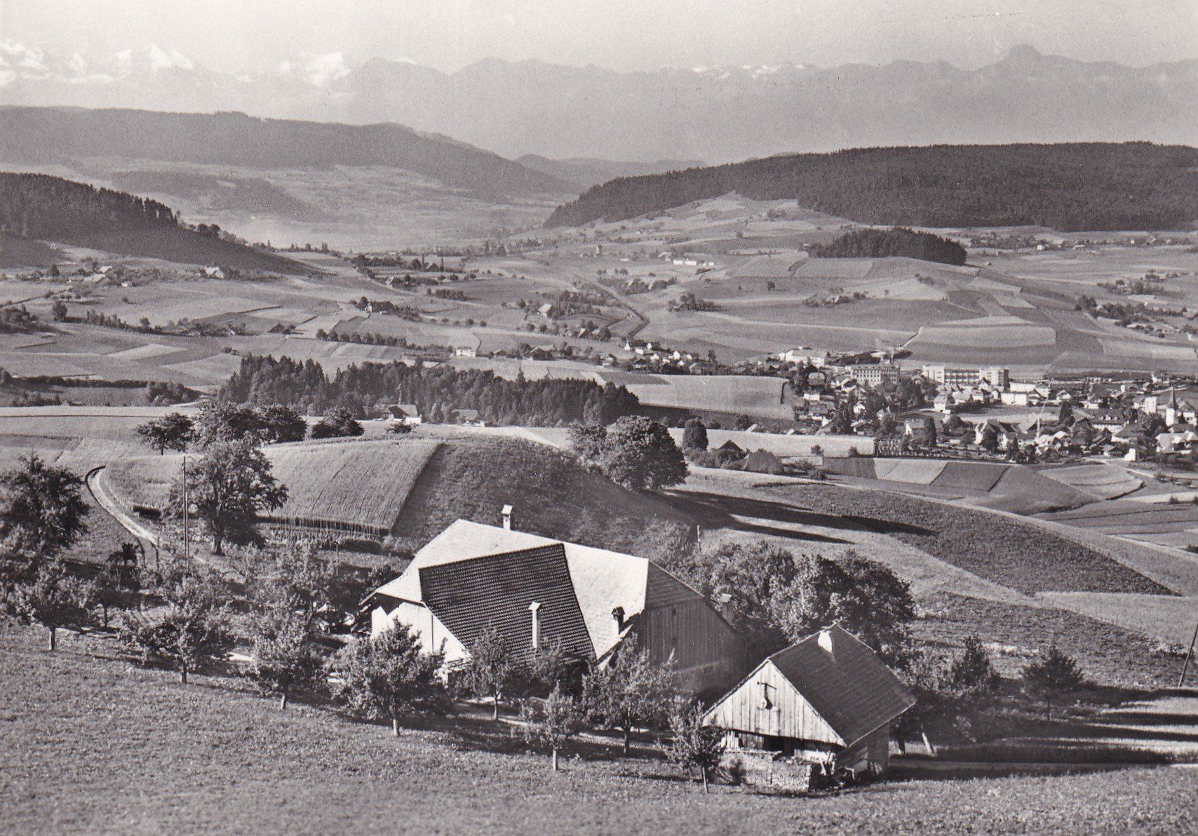 Ansichtskarten: Aussicht vom Ferienheim Gumm Biglen 1976 – Gebraucht aus Cormoret von Pascalll2001