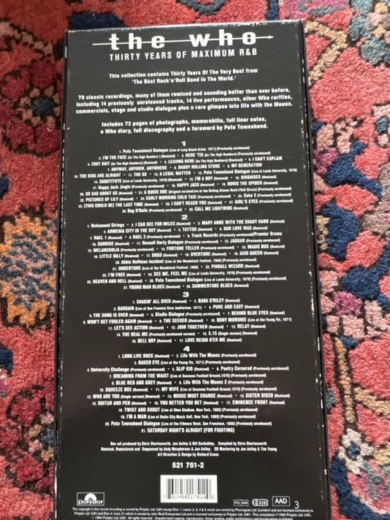 The Who - Thirty Years of Maximum R&B CD Box Set 🔥🔥 (Gebraucht) in ...