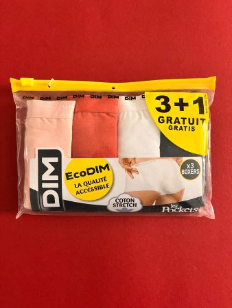 DIM, Boxer Eco DIM, Les Pockets, Grösse 34/36, Mehrfarbig